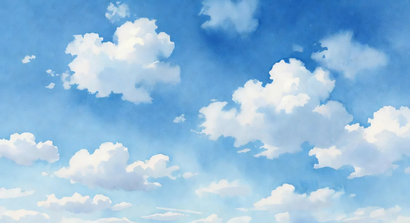 Watercolor Sky and Clouds